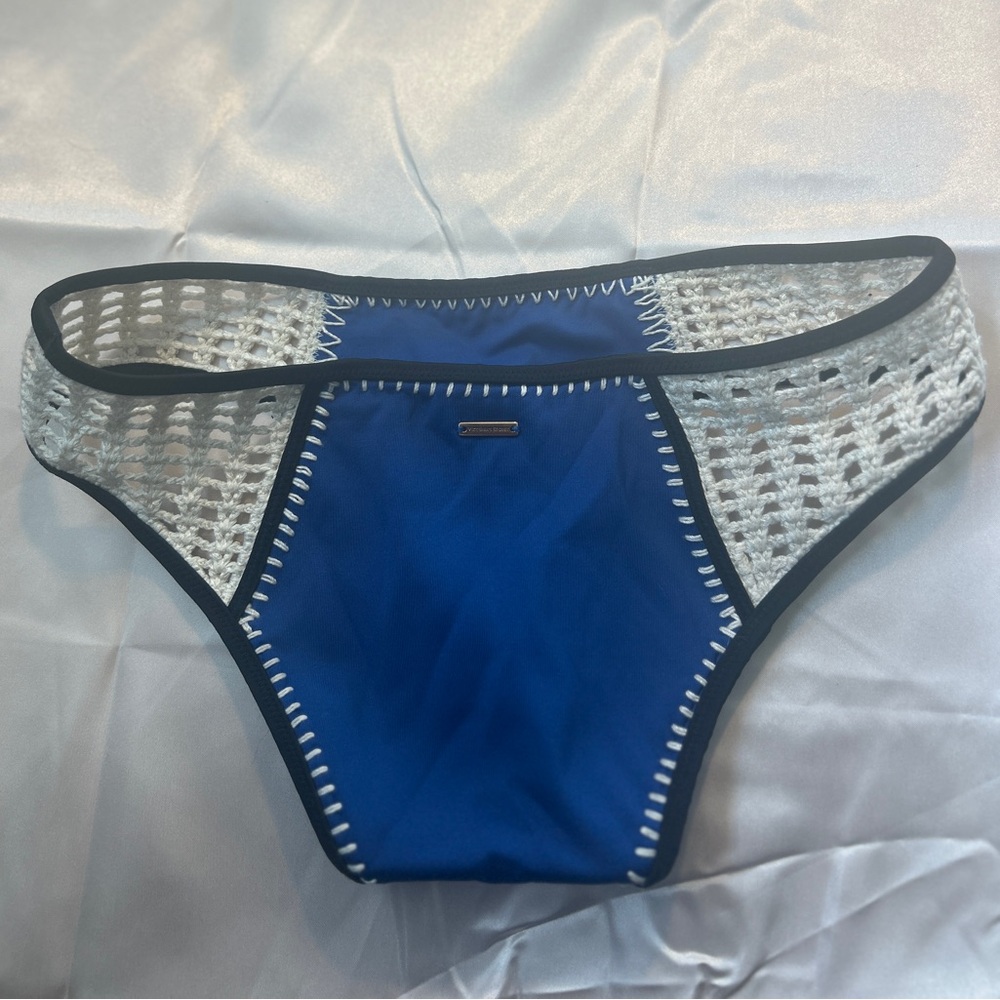 Victoria's Secret Blue and White Bikini Bottom